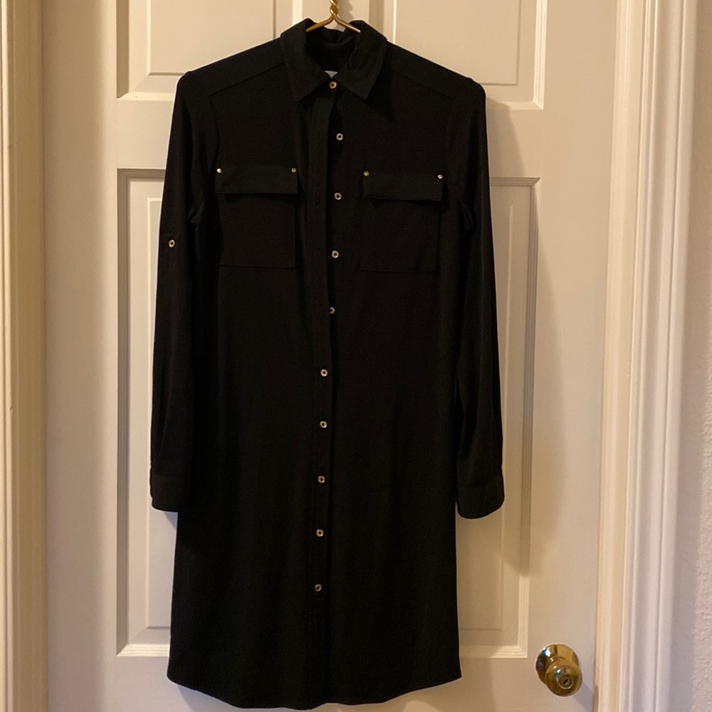 Calvin Klein Black Shirt Dress, 2
